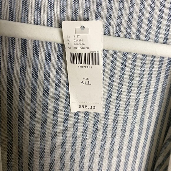 Anthropologie Kimono Lightweight Sleeveless Tassels Striped Womens One Size - Picture 5 of 8